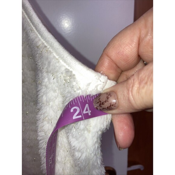 Ivory Cream  With gold Flecks Zip Front Pockets Cozy Active Brand 2X - Picture 5 of 5